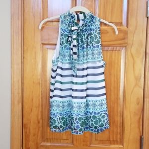 Eva Mendes wrap collar blouse